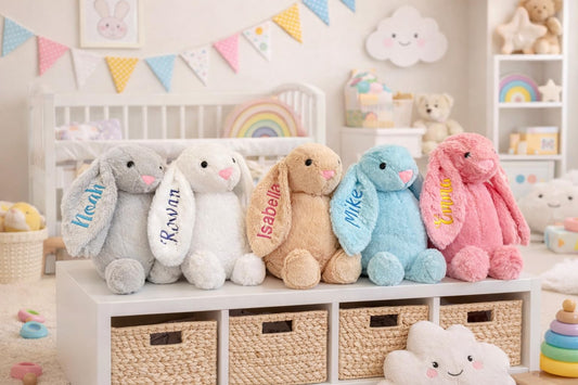 Custom Name Plush Bunny – Soft Baby Toy