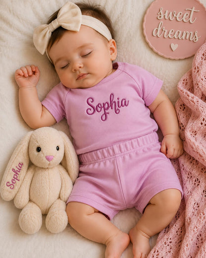 Custom Name Plush Bunny – Soft Baby Toy