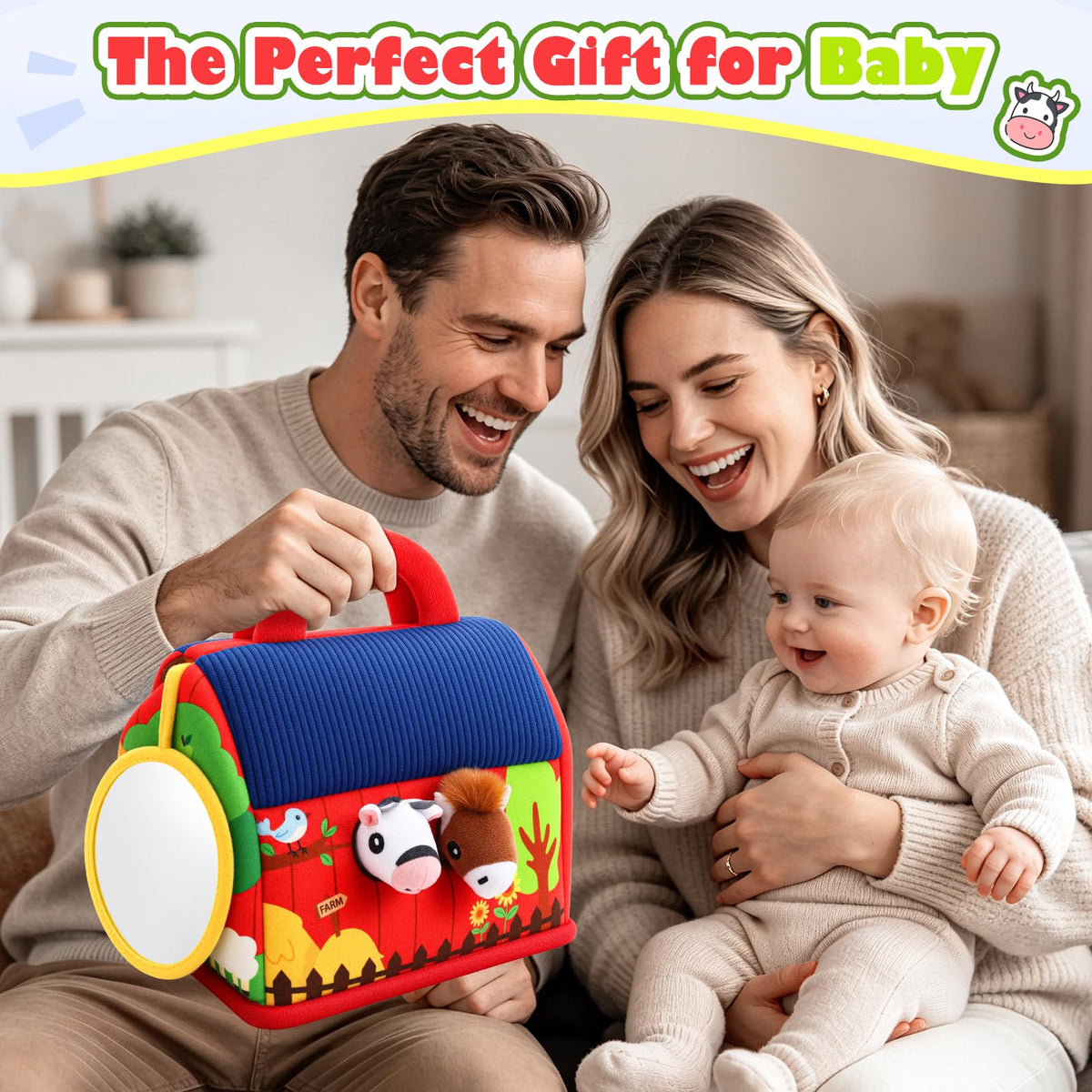Baby Plush Farm Animal Sound Toy for 6–12 Months