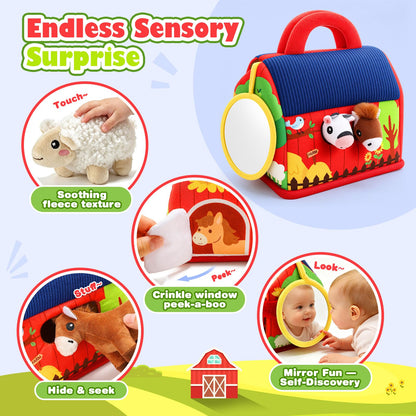 Baby Plush Farm Animal Sound Toy for 6–12 Months