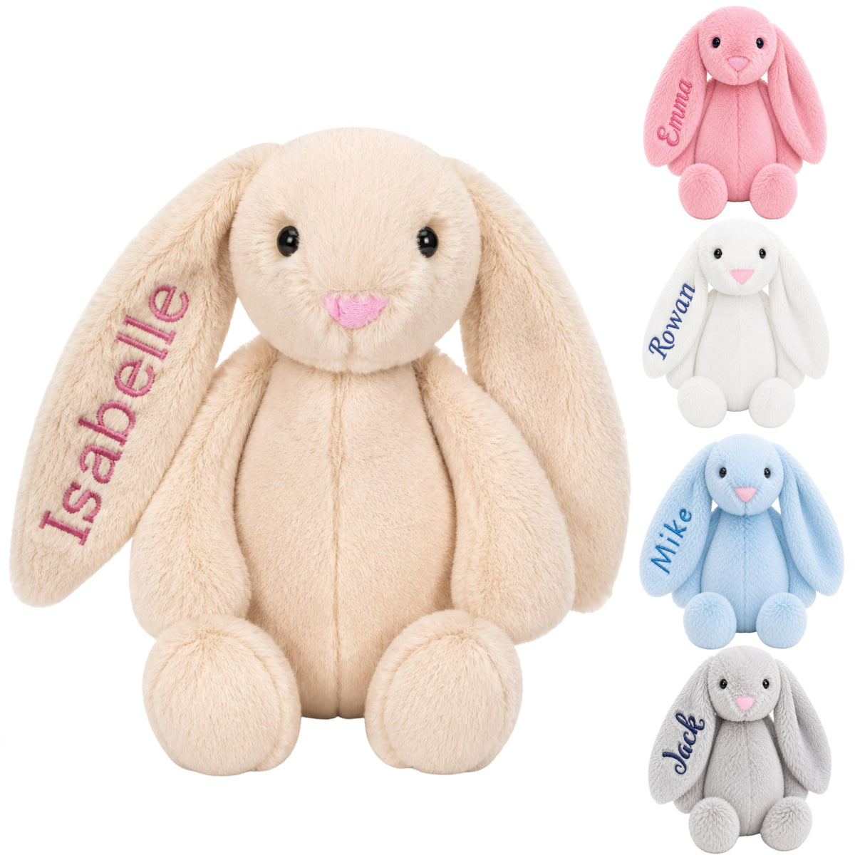 Custom Name Plush Bunny – Soft Baby Toy