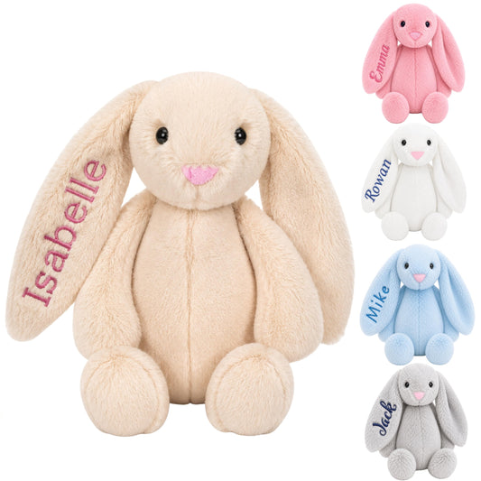 Custom Name Plush Bunny – Soft Baby Toy