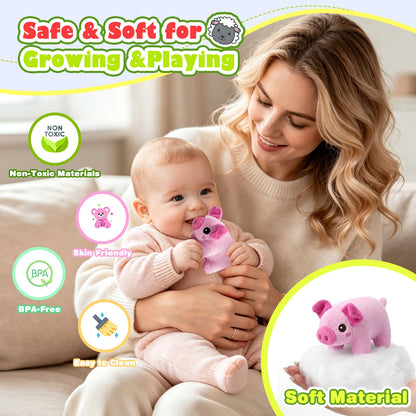 Baby Plush Farm Animal Sound Toy for 6–12 Months